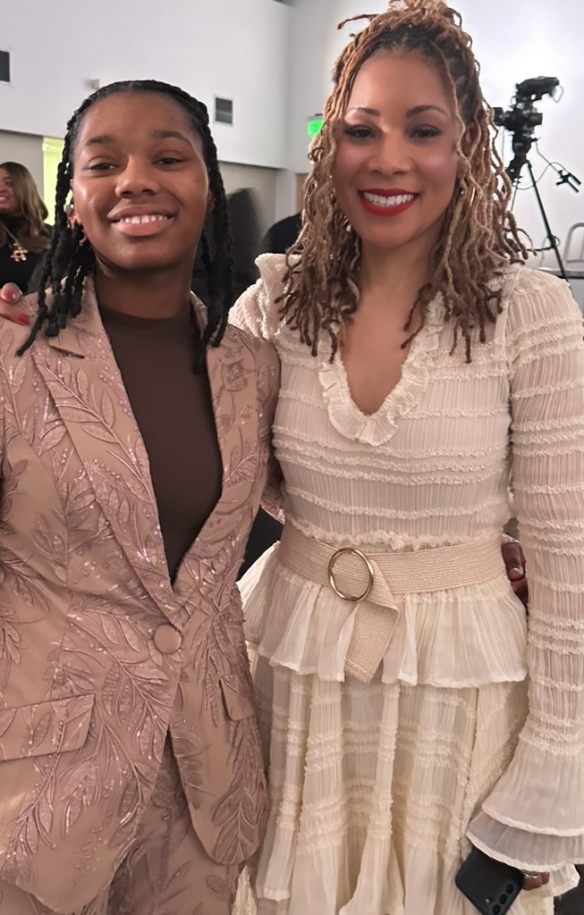 Avery Hogue with mentor Sharryl Cross